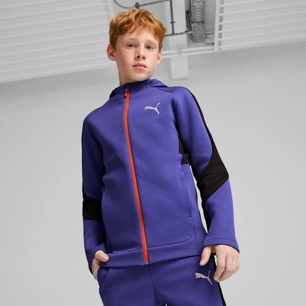Sudadera con capucha EVOSTRIPE Puma para niños grandes ¡Comodidad y estilo en cada paso!